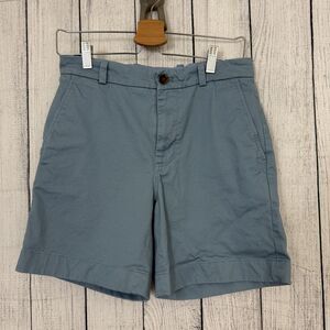 Brooks Brothers Men's W30 Light Blue Cotton Chino 7" Bermuda Shorts Golf